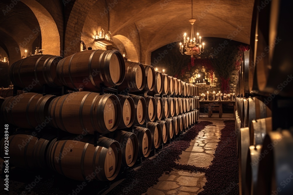 Wine Heritage of Tuscany: Delving into the Depths of Cellars and the Aromas of Wooden Wine Barrels in Italy's Wine Country.
