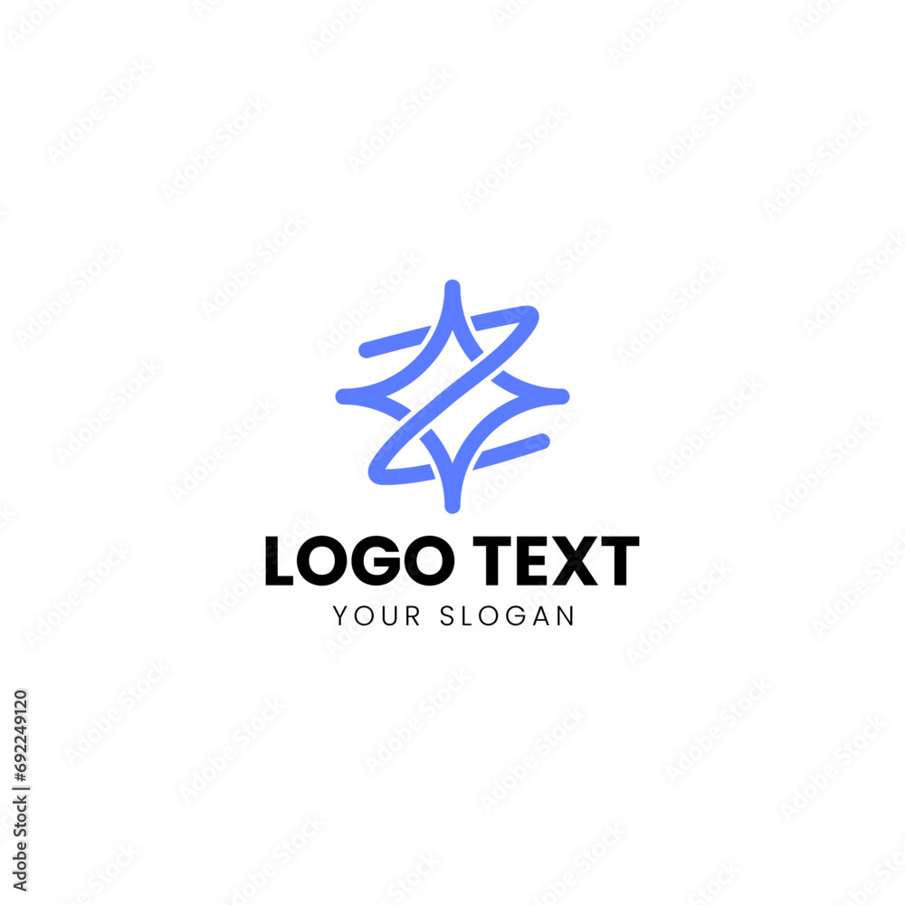 Star Logo Monoline Design Star Logo Monoline Design