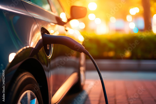 Efficient Electrification: Showcase the Speed and Efficiency of Electric Car Charging Infrastructure on German Highways, where Cars Swiftly Charge at a High-Capacity Station.   © Mr. Bolota
