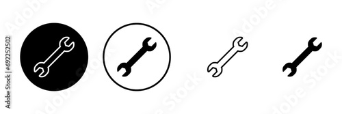 wrench icons set. Wrench vector icon. Spanner symbol photo