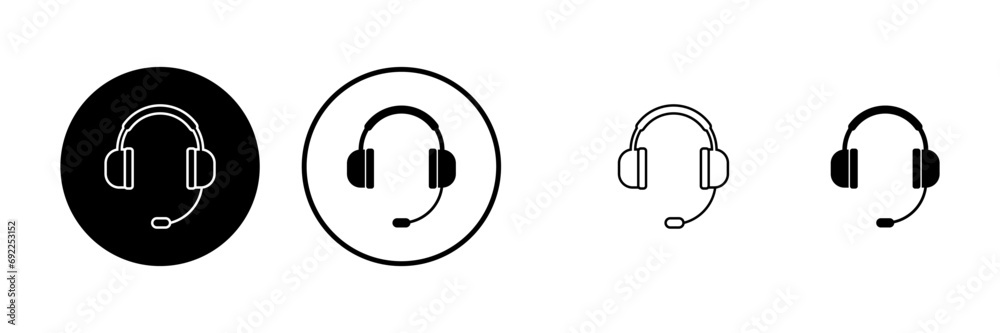 Headphone icons set. Headphone vector icon. Call us. Contact us Headphone icons set. Headphone vector icon. Call us. Contact us