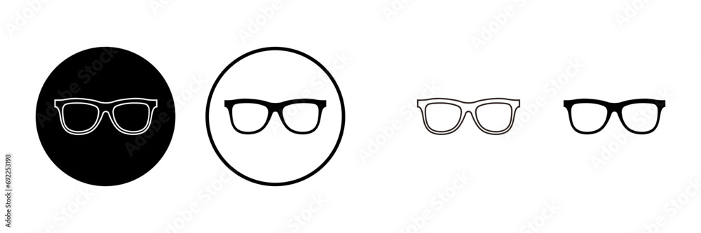 Glasses icons set. Stylish Eyeglasses. Glasses icon. Optical concept Glasses icons set. Stylish Eyeglasses. Glasses icon. Optical concept
