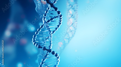 Structure of human DNA under the microscope. Concept of the evolution, medical, treatment, technology