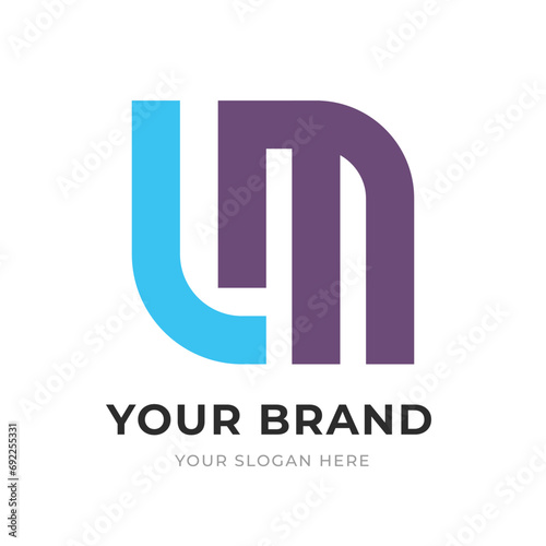 Set of Letter LM, ML, L, M Logo Design Collection, Initial Monogram Logo, Modern Alphabet Letter LM, ML, L, M Unique Logo Vector Template Illustration for Business Branding.