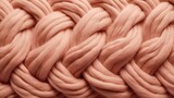 Knitting stitches in peach fuzz color. Generative AI