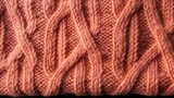 Knitting stitches in peach fuzz color. Generative AI