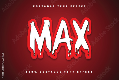 Max Editable Text Effect 3D Emboss Cartoon Style