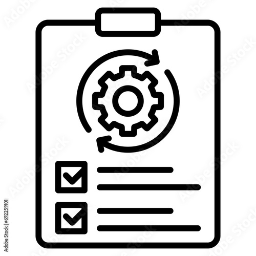 Continuity Planning icon line vector illustration