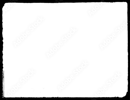 Grunge border frame on white background