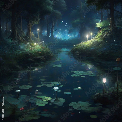 night in the forest