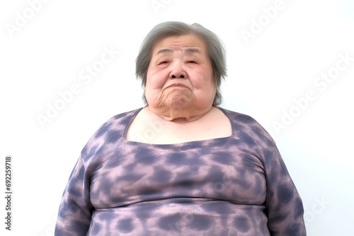 太っている高齢の女性 photo