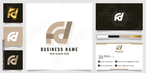 Letter Hd or Fd monogram logo