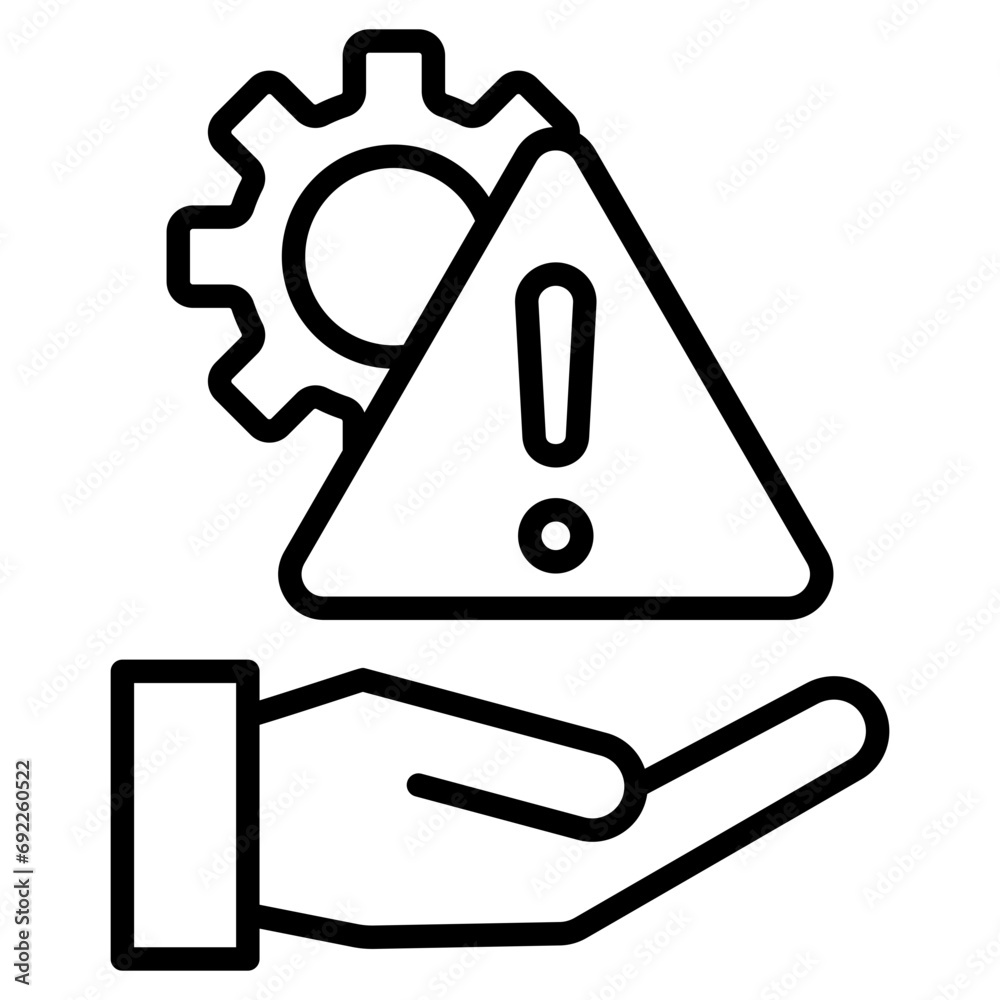 Risk Management icon line vector illustration Risk Management icon line vector illustration