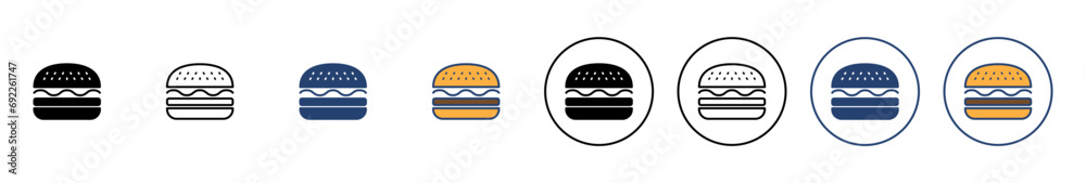 Fototapeta premium Burger icon vector. burger sign and symbol. hamburger