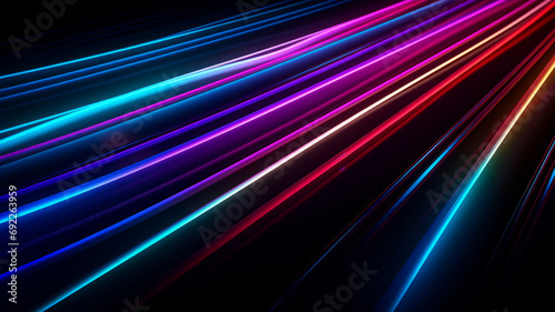 Radiant Neon Light Beams - Multicolor Abstract Laser Streaks