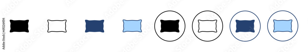 Pillow icon vector. Pillow sign and symbol. Comfortable fluffy pillow Pillow icon vector. Pillow sign and symbol. Comfortable fluffy pillow