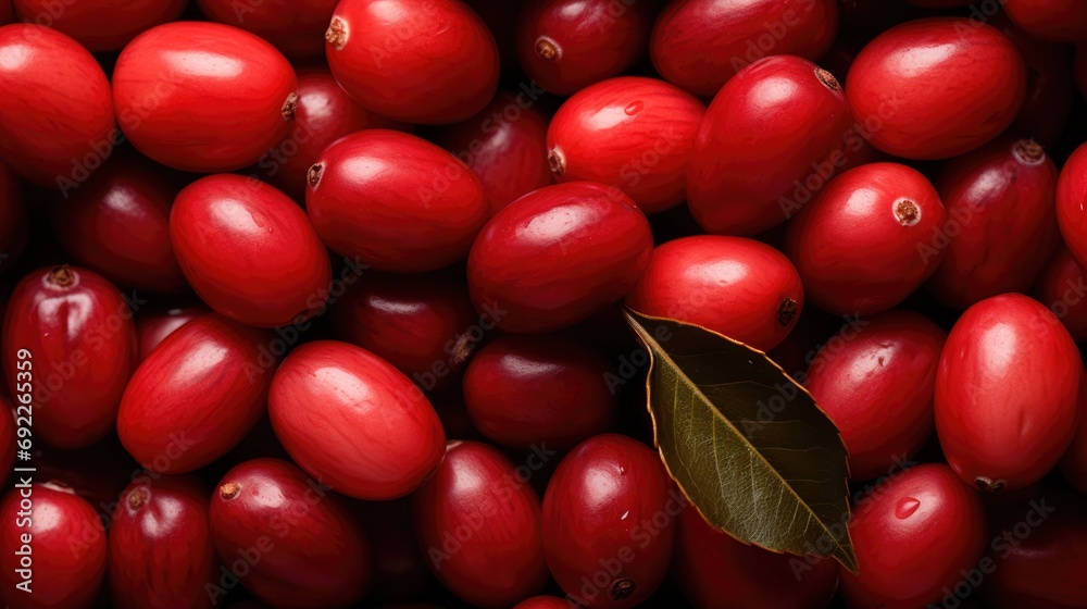 Red coffee beans closeup Red coffee beans closeup