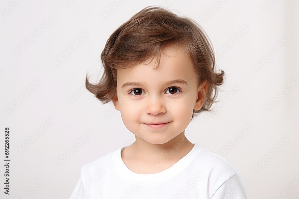 portrait of a children smiling isolated on white background. generative ai portrait of a children smiling isolated on white background. generative ai