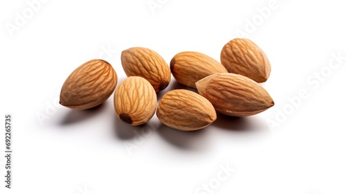 almonds isolated on white