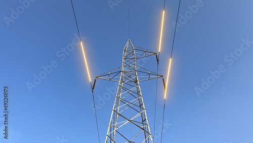 lines for the distribution and transfer of power