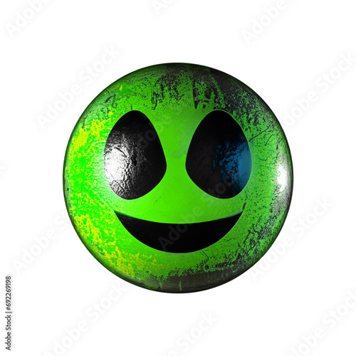 Black and Green Smiley Face illustration