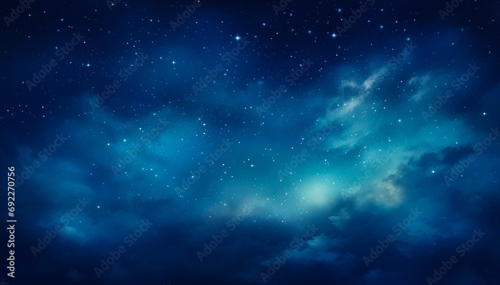 Night starry sky, blue space background with bright stars. Night starry sky, blue space background with bright stars.