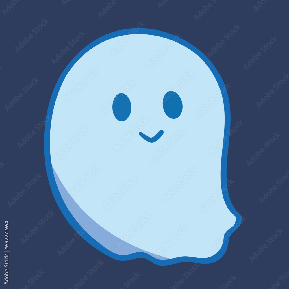Fototapeta premium Cute Cartoon Ghost character for kids. simple and cute spirits