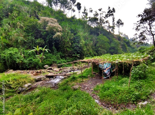 Tegal Guci Waterfall offers a panorama and natural charm that is still beautiful and cool photo