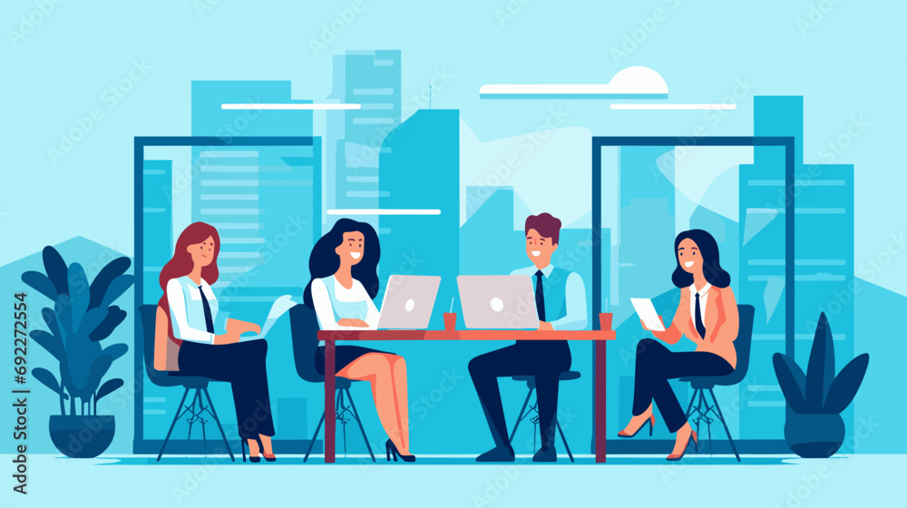 Concept vector illustration of business situation. Concept vector illustration of business situation.