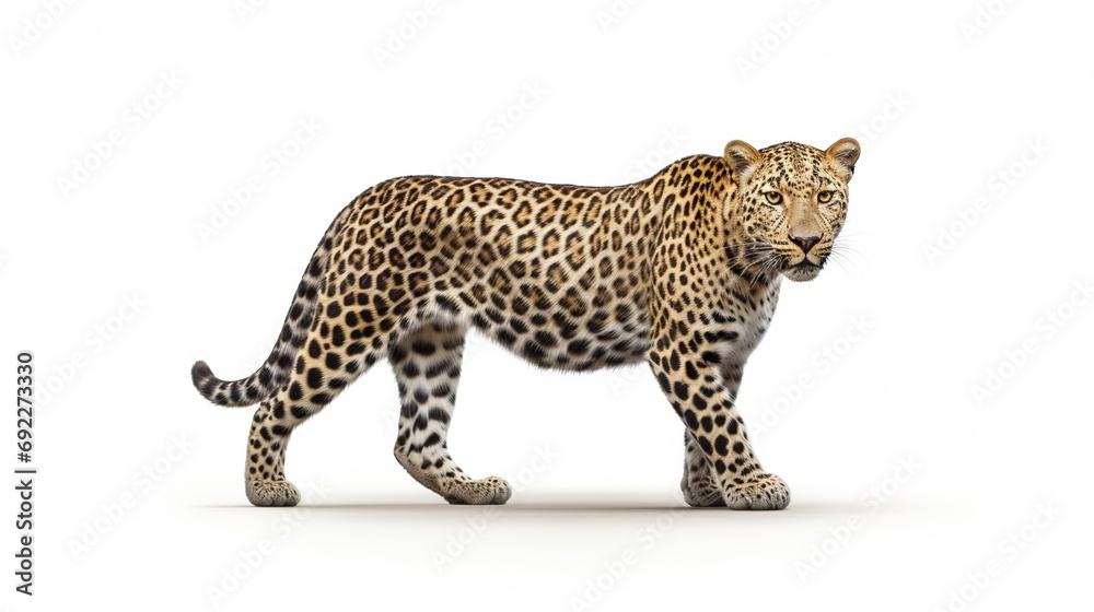 leopard in front of a white background leopard in front of a white background