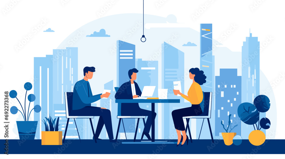 Concept vector illustration of business situation. Concept vector illustration of business situation.