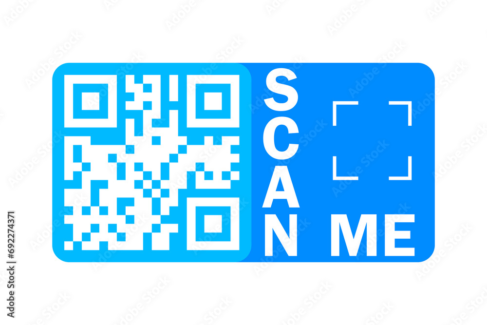 QR code for smartphone. QR code for payment. Inscription scan me with smartphone icon. Vector illustration. EPS 10. QR code for smartphone. QR code for payment. Inscription scan me with smartphone icon. Vector illustration. EPS 10.