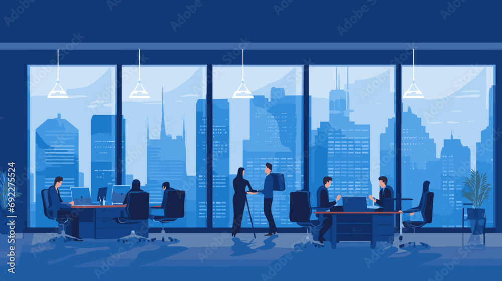 Concept vector illustration of business situation. Concept vector illustration of business situation.