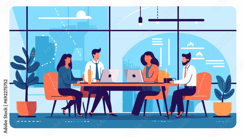 Concept vector illustration of business situation. Concept vector illustration of business situation.