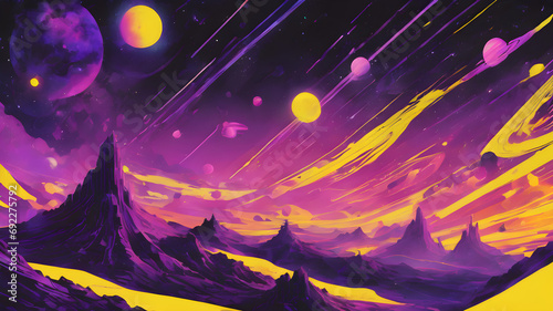 Space universe galaxy illustration background 