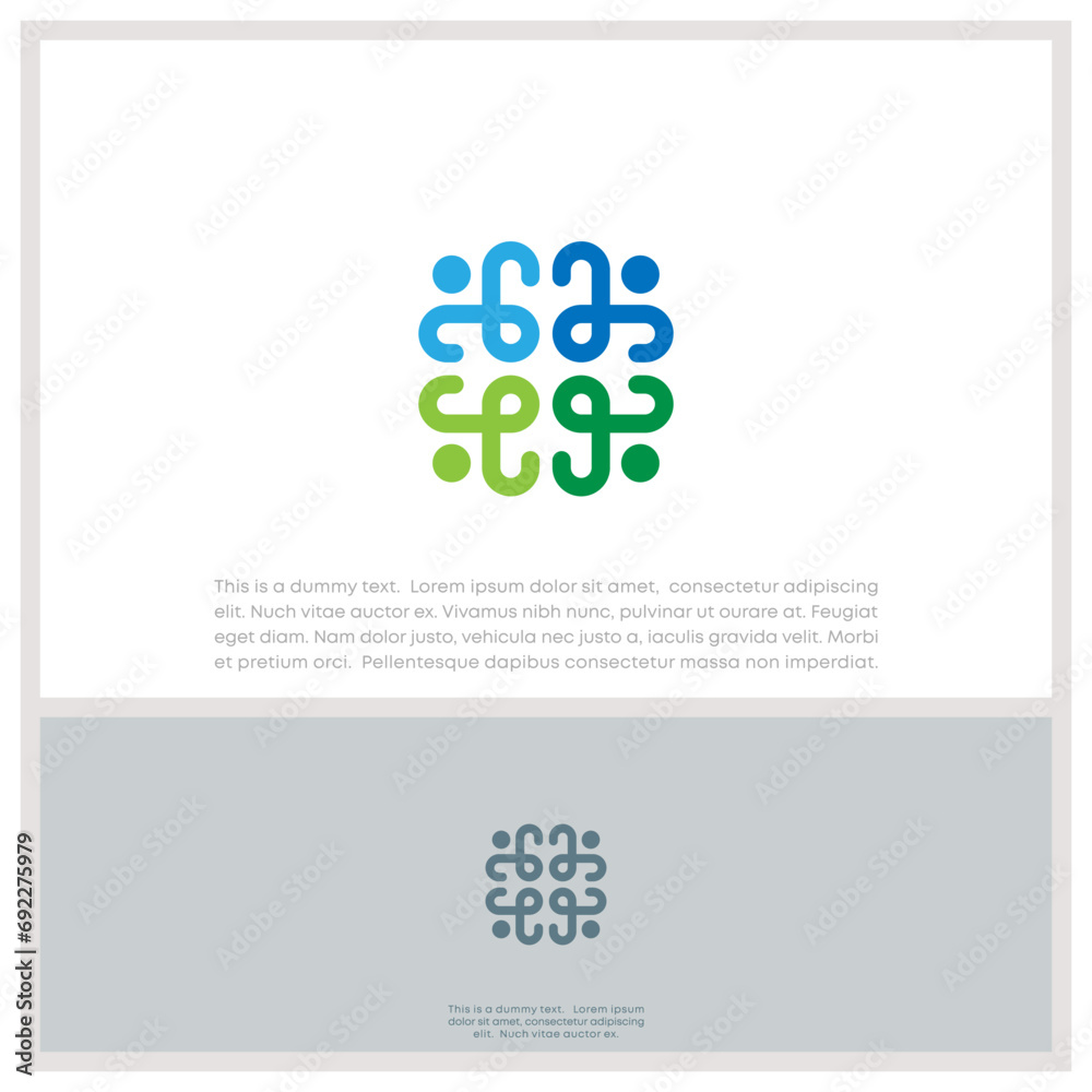 Global Community Logo Icon Elements Template. Community human Logo template vector. Community health care. Abstract Community logo