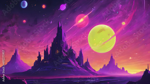 Space universe galaxy illustration background