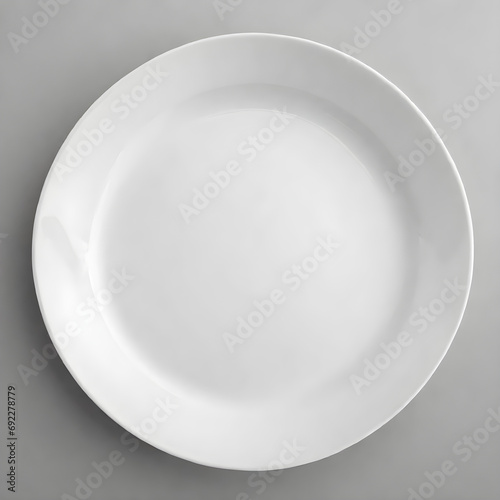 empty dish plate isolated on white background