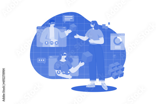 Online video meeting in the metaverse