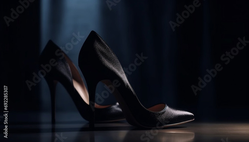 Modern women luxury high heel shoes exude elegance and glamour generated by AI