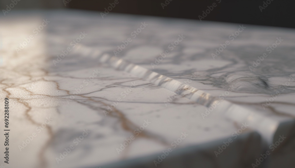 Marbled elegance abstract pattern on old marble flooring indoors generated by AI