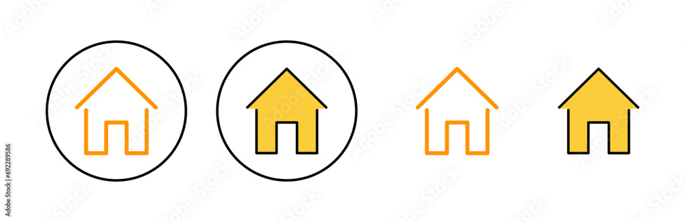 House icon set for web and mobile app. Home sign and symbol House icon set for web and mobile app. Home sign and symbol