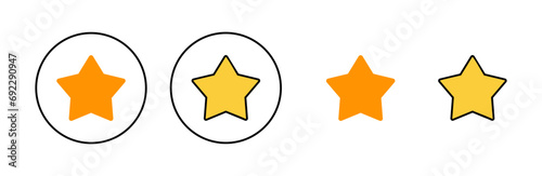 Star Icon set for web and mobile app. rating sign and symbol. favourite star icon