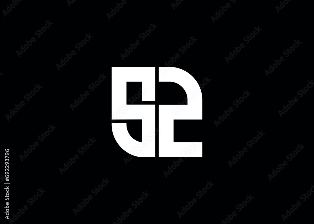 Monogram Letter SZ Logo Design vector template. Monogram Letter SZ Logo Design vector template.