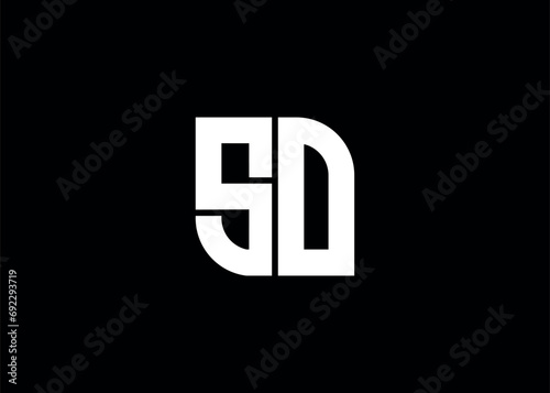 Monogram Letter SO Logo Design vector template
