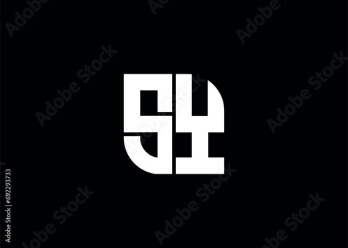Monogram Letter SY Logo Design vector template