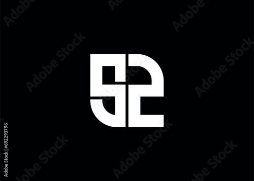 Monogram Letter SZ Logo Design vector template.