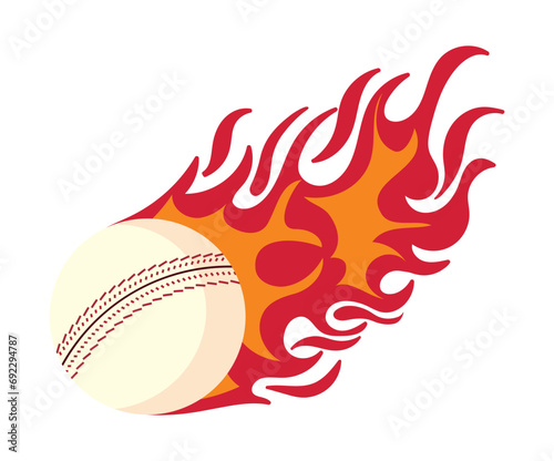 cricket ball on fire