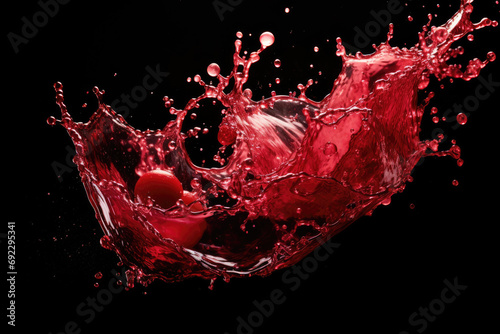 Close-up background of splashing of red wine