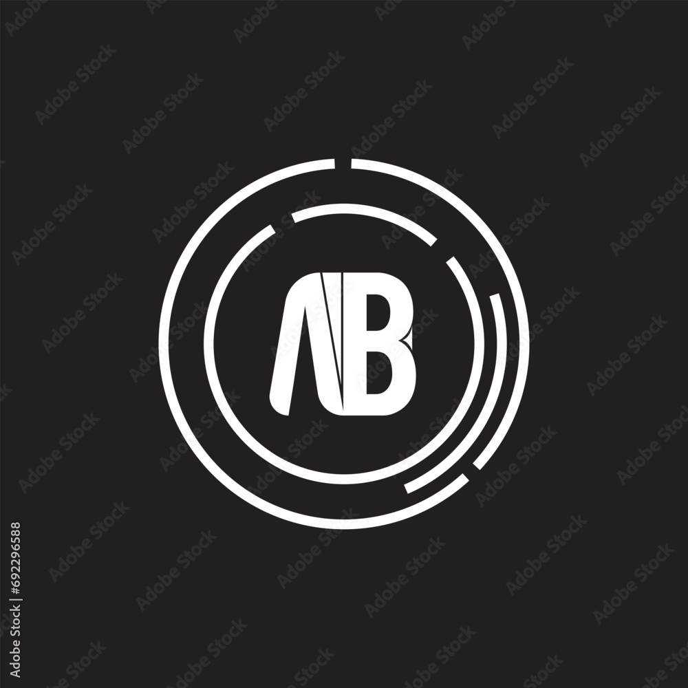 A B Logo. AB Letter Logo Design with Black and Red Color A B Logo. AB Letter Logo Design with Black and Red Color